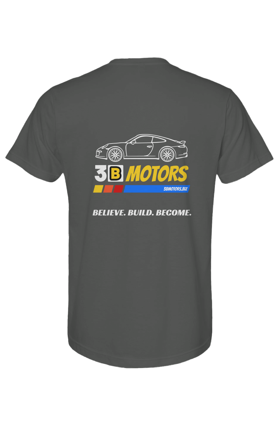 [3B Motors] 911-GTS | Believe. Build. Become. | Unisex Poly-Rich V-Neck T-Shirt