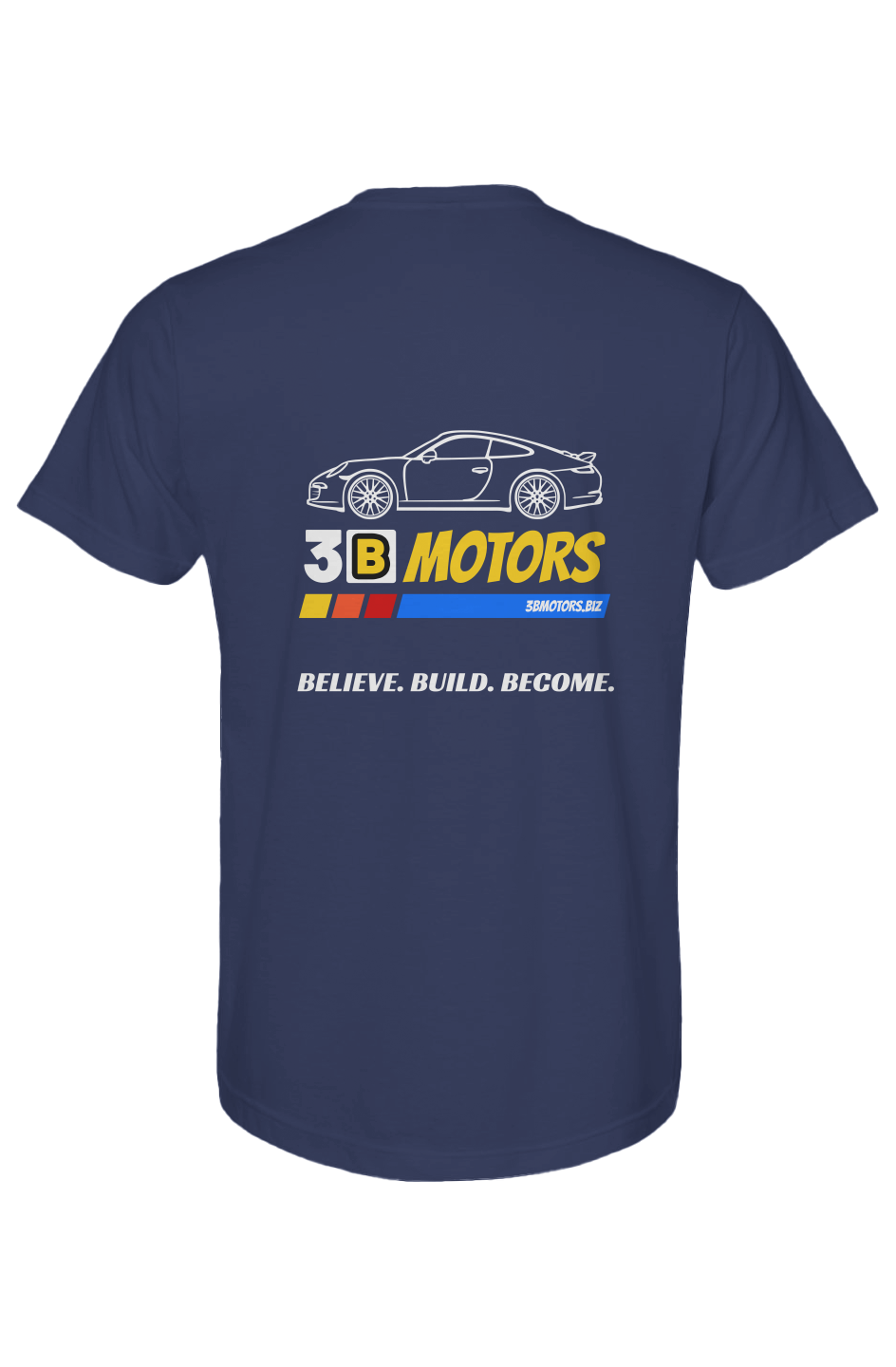 [3B Motors] 911-GTS | Believe. Build. Become. | Unisex Poly-Rich V-Neck T-Shirt